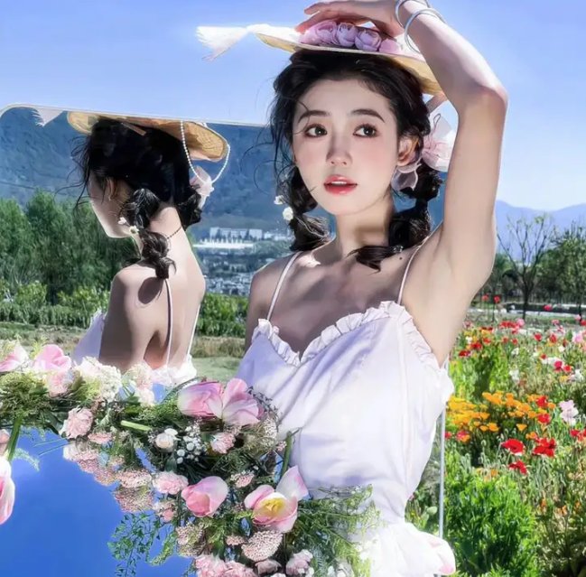 庇护棕榈树下